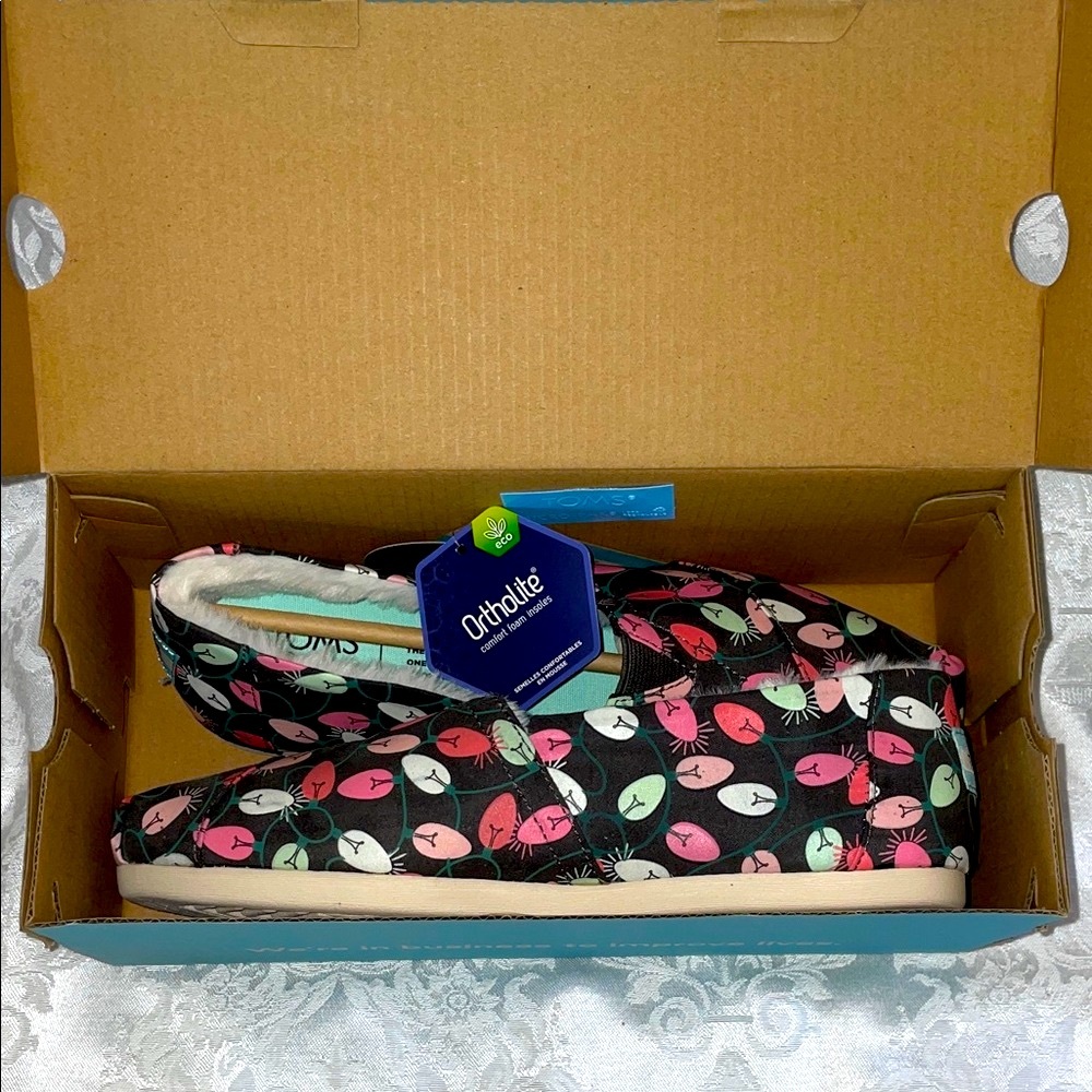 NIB Toms Forged Iron Alpargata Shoes. Women’s size 7.5 - Picture 2 of 6